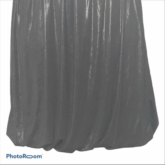 Bebe Shiny Black Mini Party Dress Low Demi Cup Size Small - Picture 5 of 10